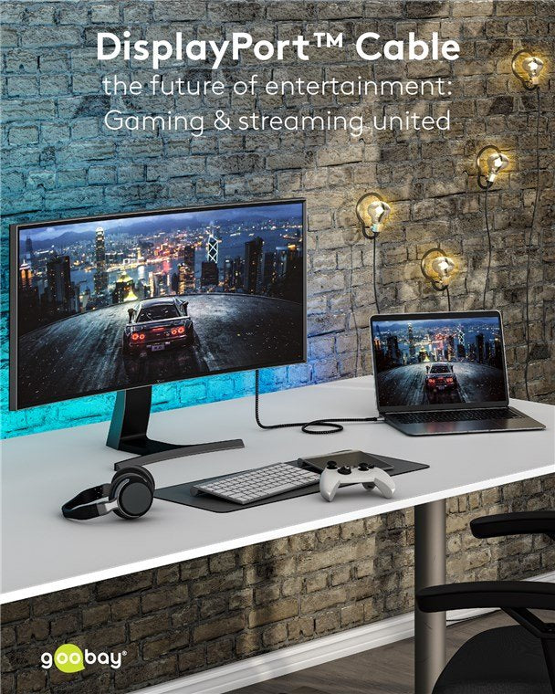 Goobay Displayport Cable 2.0 2.1, 54 Gbit S