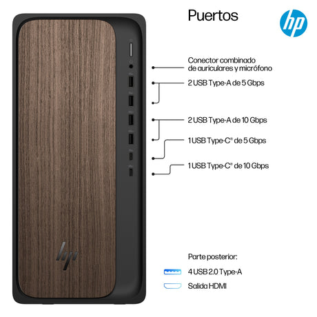 EAN 0199251207204 - HP OmniDesk Desktop AI M03-0019ns PC Intel Core Ultra 5 225 16 GB DDR5-SDRAM 1 TB SSD Windows 11 Home Tor imagen 4