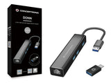Conceptronic Usb-Hub 3port Usb-C->Usb-A 3.0/Giga.+Adaptador