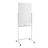 Dry Erase Whiteboard, Mobile, Double-Sided, Metal, 60x90cm