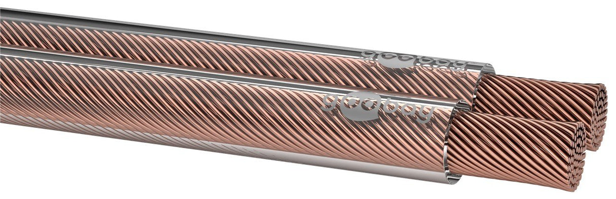 Bobina De  10 Metros Cable Altavoz Transparente 2x0,75mm Cobre Goobay