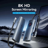Docking Usb Tipo-C Vention Tqzhb Rj45 2xusb 1xusb Tipo-C 1xhdmi 1xusb Tipo-C Pd Gris