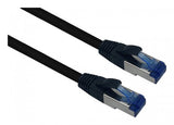 Cable De Red Inline, Cat.6a, S/Ftp, Pe Exterior, Negro, 1m
