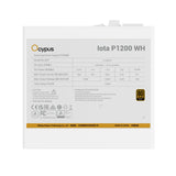 Fuente De Alimentación Ocypus Iota P1200 1x Gpu De Alta Potencia De 12 Pines, 3x Pcie, 1200 Vatios Blanco 100208075