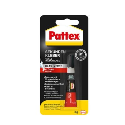 Pattex Sekundenkleber Glas, Tube Con 3g, 9h Psv1c
