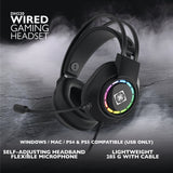 Deltaco Dh220 Gaming Headset Usb Stereo Rgb Schwarz