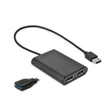 I-Tec Usb 3.0 Display Port 2x Dp 4k Ultra Hd 4096x2160 60hz Display Adapter With  Displaylink Chip 6950 For Macos Windows Android