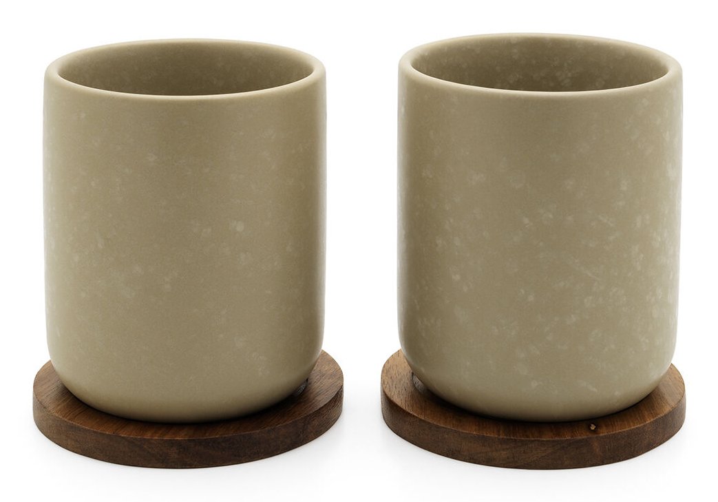 Bredemeijer Taza De Té Umea 200ml Beige Con Posavasos 142025