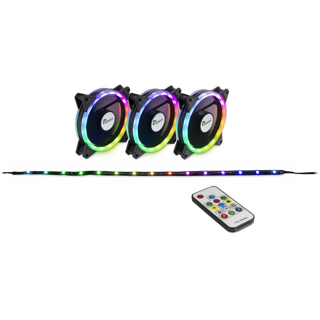Inter-Tech Rs-04 Rgb Carcasa Del Ordenador Ventilador 12 Cm Negro