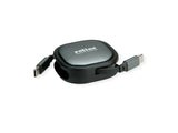 Roline Usb 2.0 Aufrollbares Cable C-C St St Schwarz 1.2m
