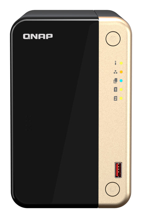EAN 4711103082331 - QNAP TS-264 NAS Torre Intel® Celeron® N5095 8 GB 0 TB QNAP QTS Negro, Oro imagen 1