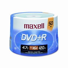 Maxell Dvd+R 4.7gb 16x Spindle 50pk 4,7 Gb 50 Pieza(S)