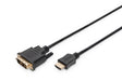 EAN 4016032295921 - Digitus AK-330300-030-S adaptador de cable de vídeo 3 m HDMI tipo A (Estándar) DVI-D Negro imagen 1
