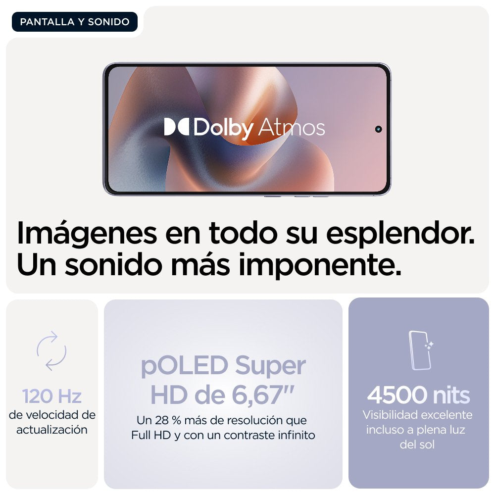 EAN 840023297472 - Motorola moto g86 power 5G 16,9 cm (6.67") SIM doble Android 15 USB Tipo C 8 GB 512 GB 6720 mAh Lila imagen 18