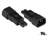 Alcasa Pa-1470s Adaptador De Enchufe Eléctrico C14 C7 Negro