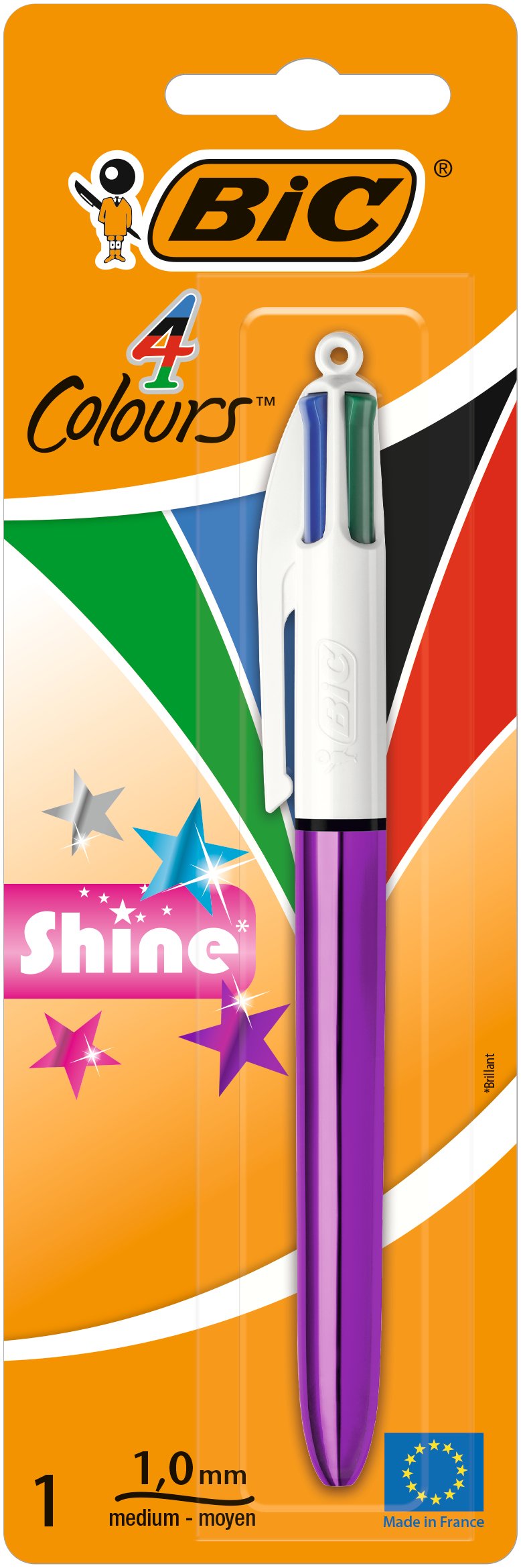 Bic 4 Colours Shine Boligrafo De Bola Retractil