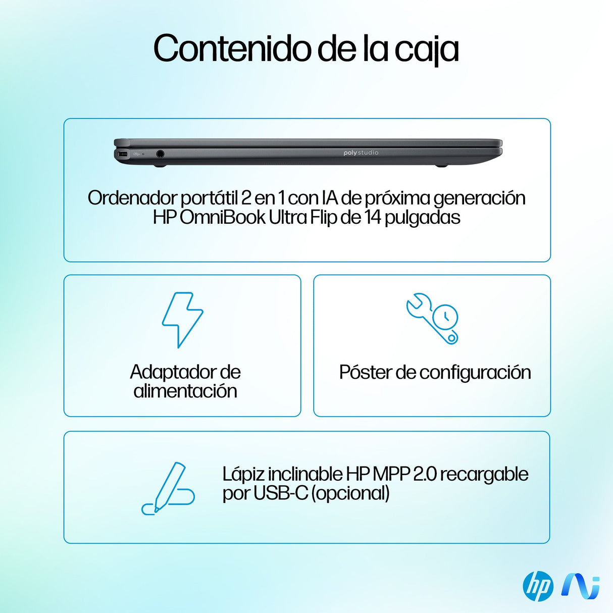 Portátil 14-Fh0006ns Regis 24c2 Hp Omnibook Ultra Flip 14 Ultra 7-258v (8c)    Win 11 32gb Lpddr5x On-Board 1tb Pcie Intel Arc Graphics Touch/14.0