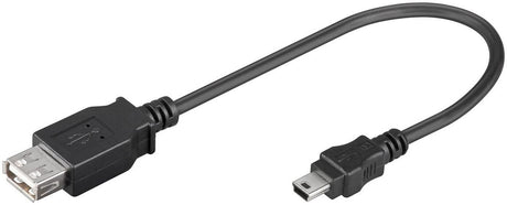 EAN 5711045495281 - Microconnect USBAFBM cable USB USB 2.0 0,2 m USB A Mini-USB B Negro imagen 1