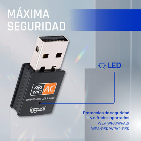 EAN 8435364320471 - iggual IGG320471 adaptador y tarjeta de red WLAN 600 Mbit/s imagen 9