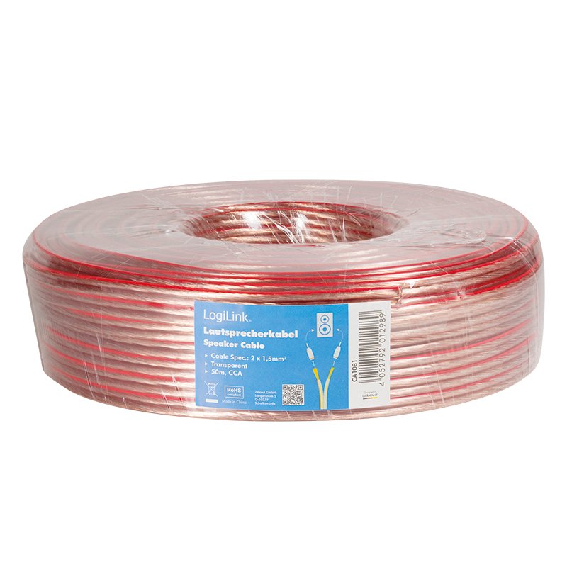 Logilink Ca1081 Cable De Audio 50 M Transparente