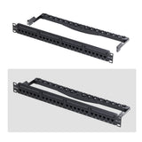 24 Port 1u Feed Through Patch Panel With Cable Management C6panelutp241uft
