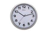 Jakob Maul Gmbh Maul Maulstep, Pared, Quarzuhr, Redondo, Plateado, Blanco, Plástico, Aa