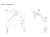 Multibrackets 9369 Soporte Para Monitor 81,3 Cm (32") Escritorio Negro