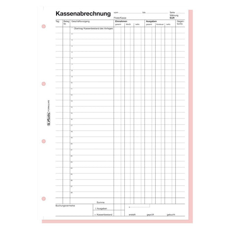 EAN 4008110882413 - Herlitz 882415 hoja y libro contables A4 100 páginas imagen 3