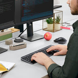 Teclado Ingles Logitech Mx Keys Rf Wireless + Bluetooth Qwerty Internacional De Ee.Uu. Grafito
