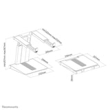Pie Para Newstar Soporte Portatil De Hasta 16 "Max 5kg, Plegable, Plata / Negro.