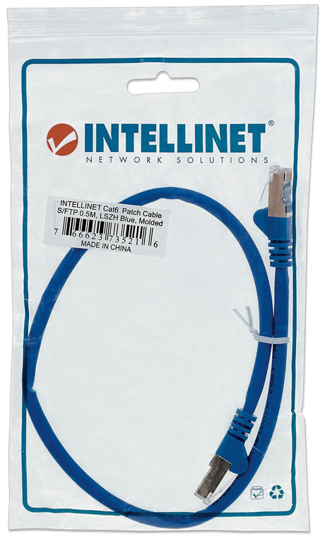 EAN 0766623735216 - Intellinet CAT 6, S/FTP, 0.5 m cable de red Azul 0,5 m Cat6 S/FTP (S-STP) imagen 5