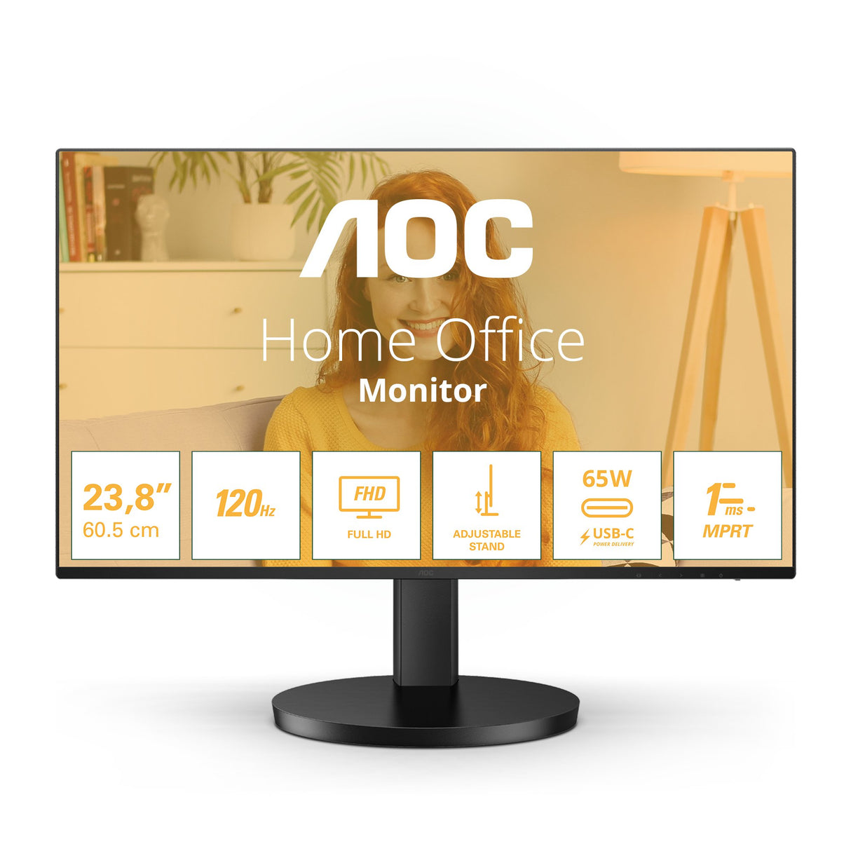 EAN 4038986141437 - AOC B3 24B3CF3 pantalla para PC 60,5 cm (23.8") 1920 x 1080 Pixeles Negro imagen 1