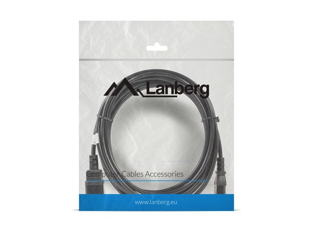 Lanberg Cable Alargador De Alimentacion 5 Metros  Ca-C13e-11cc-0050-Bk Conectores Iec320 C13 / Iec320 C14