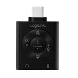 Logilink Adaptador Audio 1xusb-C -> 2x3,5mm/F, Virt.7.1,0.15m