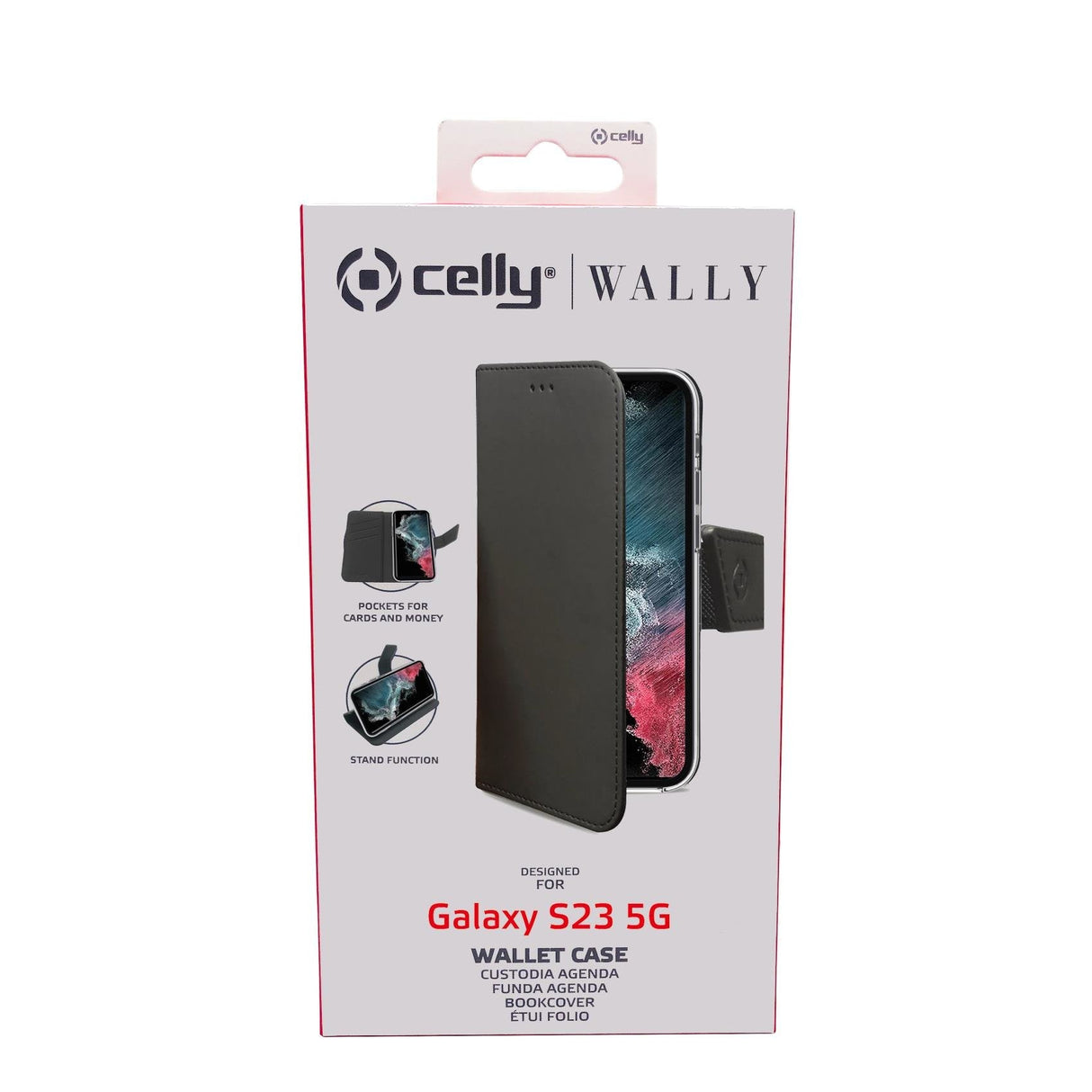 Celly Wally Funda Para Galaxy S23 5g  (6.1") Libro Negro