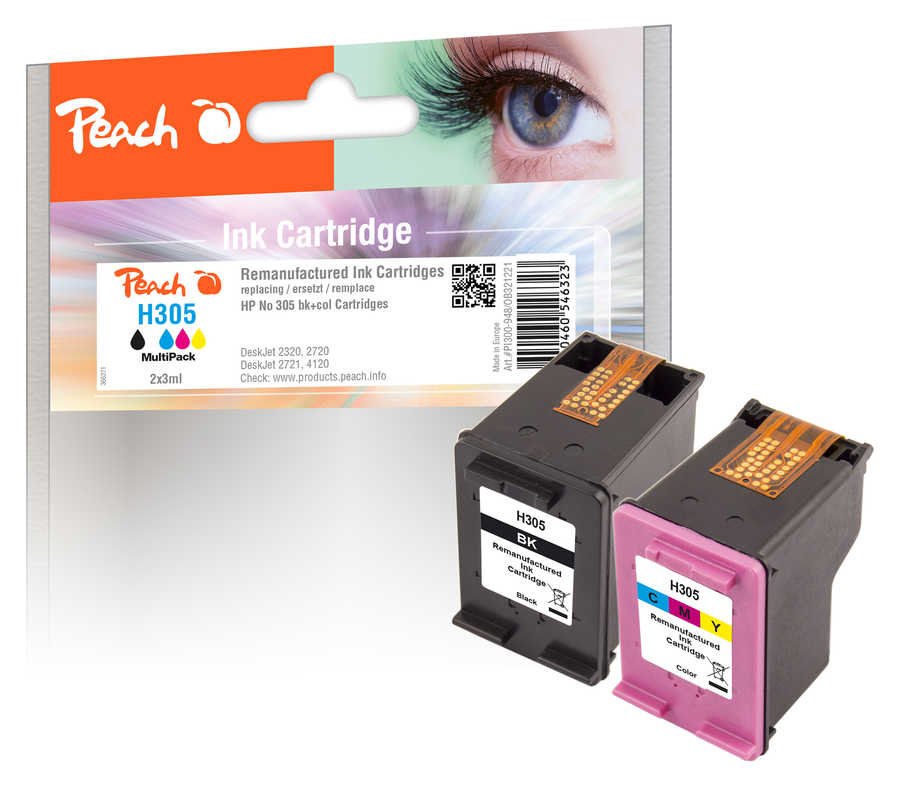 EAN 7640460546323 - Peach PI300-948 cartucho de tinta 2 pieza(s) Compatible Negro, Magenta, Amarillo, Cian imagen 1