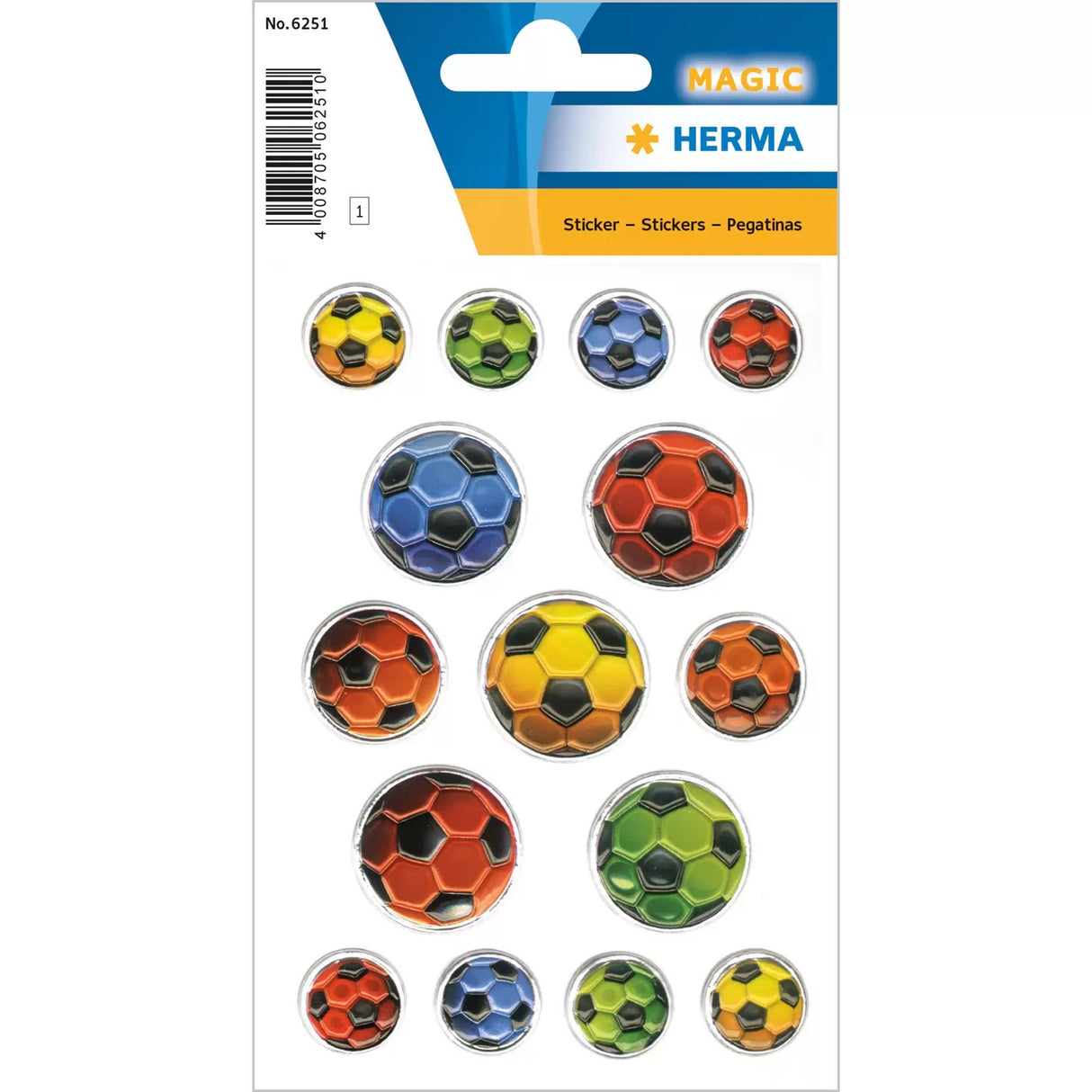 EAN 4008705062510 - HERMA 6251 etiqueta decorativa engomada Plástico Multicolor Permanente 15 pieza(s) imagen 1