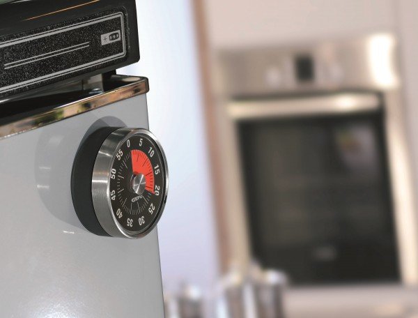 Gefu Optico Temporizador Mecánico Para Cocina Negro, Acero Inoxidable