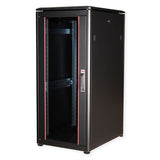 Roline 19-Zoll Netzwerkschrank Pro 26 He, 600x800 Bxt Glastr Schwarz