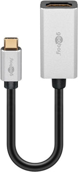 Adaptador Goobay Usb-C 4.0 > Hdmi(Negro/Plata, 15cm)