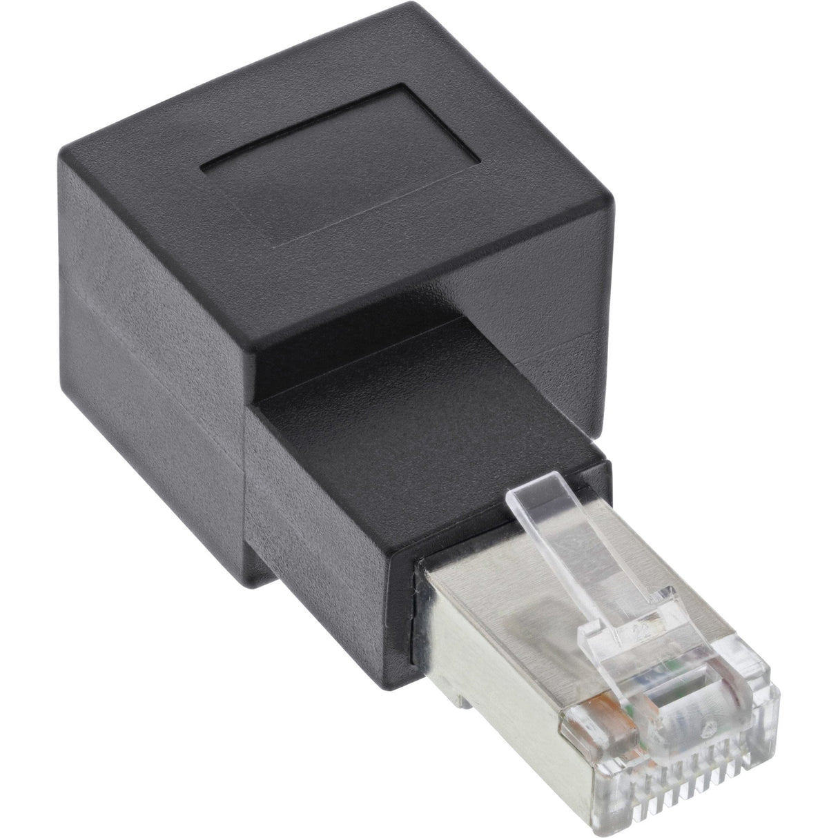 Adaptador De Cable De Red Inline Cat.6a, Enchufe/Toma Rj45, Acodado 90° A La Derecha