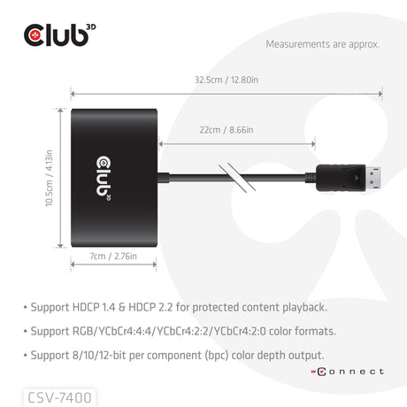 EAN 8719214473679 - CLUB3D CSV-7400 divisor de video 4x DisplayPort imagen 5