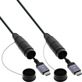 Carrete De Cable Hdmi , Cable Hdmi 2.1 De Aoc, 8k/60hz, Blindado, Negro, 50 M Inline