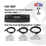 EAN 8719214471590 - CLUB3D DP 1.4 4K120HZ HDR ACTIVE REPEATER F/F displayport Negro imagen 3