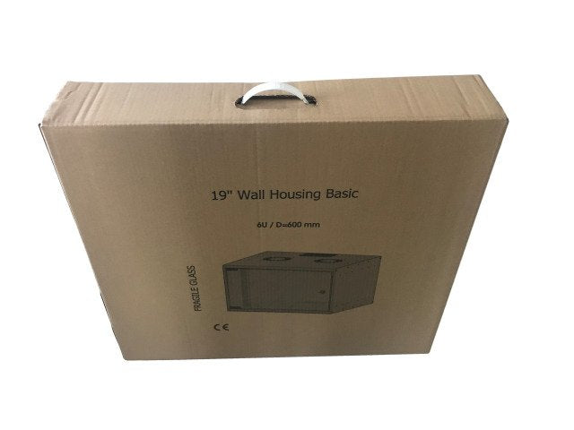 19" 12he Wandgeh. Basic, Tiefe 600mm, Unmontiert, Grau
