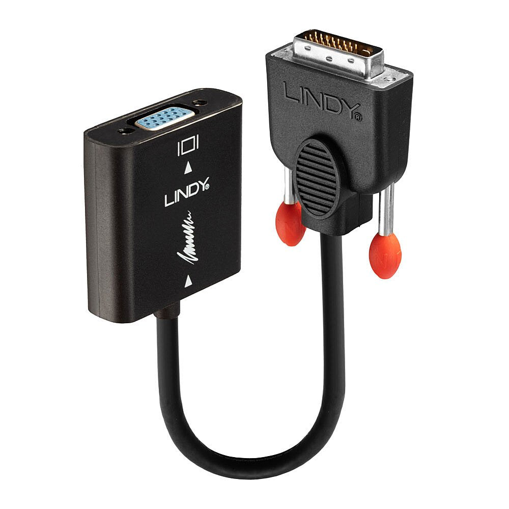 Lindy 38189 Adaptador Dvi-D Vga (D-Sub) Negro 0,10m