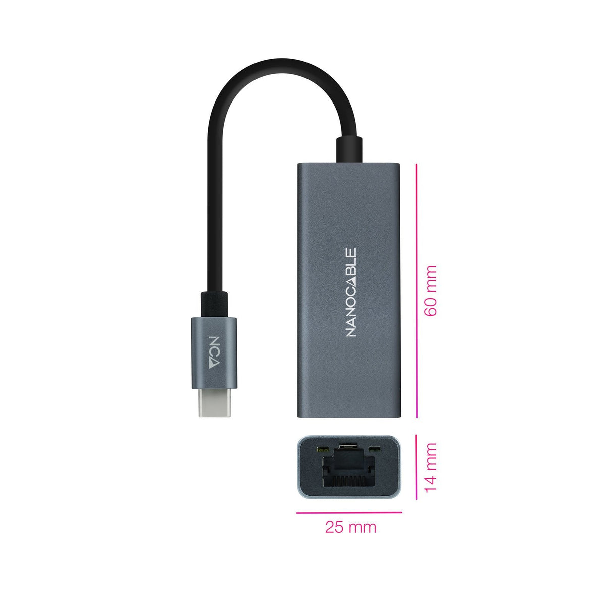 Nanocable Adaptador De Red Usb-C A Ethernet Gigabit 10/100/1000 Mbps