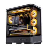 Jonsbo D400 Pc-Gehäuse, Midi Tower, Atx, Tempered Glass - Schwarz