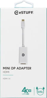 Estuff Es607801 Adaptador De Cable De Vídeo 0,15 M Mini Displayport Hdmi Tipo A (Estándar) Blanco