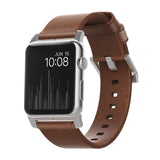 Nomad Strap Modern Lthr. Brown Connect. Silver 46/49mm